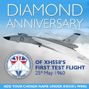 Names under XH558`s Wing - Diamond Anniversary of XH558`s First Test Flight